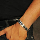 Executive Rubber Stainless Bracelet
