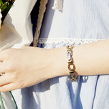 Ladies Gold Horseshoe Duet Bracelet