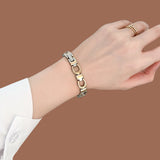 Ladies Gold Horseshoe Duet Bracelet