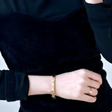 Ladies Executive Dress Gold Duet Bracelet