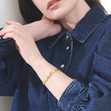 Ladies Executive Dress Gold Duet Bracelet