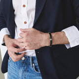 Trio Cable Black/Satin Bracelet