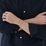 18K Gold, Copper base bangle 7mm