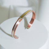 18K Gold & Silver Copper Base Bangle 7mm