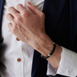 Trio Cable Black/Satin Bracelet