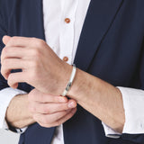 White Gold Plated Epoxy Fashion Bangle #F-WE