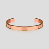 18K Gold, Copper base bangle 7mm