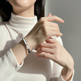 White Gold Plated Epoxy Fashion Bangle #F-WE
