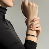 White Gold Plated Epoxy Fashion Bangle #F-WE