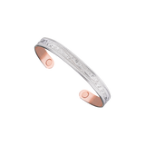 SABONA Silver Western Scroll Magnetic Bracelet 8mm – silver-plated cuff