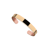 SABONA Plain Gold 9mm Copper Bracelet with 24-carat gold-plated finish