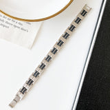 Executive Rubber Stainless Bracelet