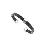 Trio Cable Black/Satin Bracelet