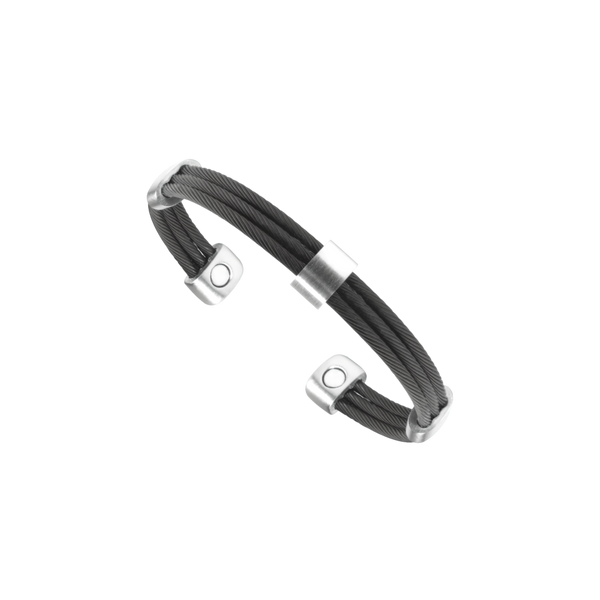 Trio Cable Black/Satin Bracelet