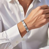 Executive Sport Silver Magnetic Bracelet