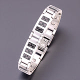 Black Carbon Fibre Stainless Bracelet