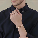 18K Gold, Copper base bangle 7mm