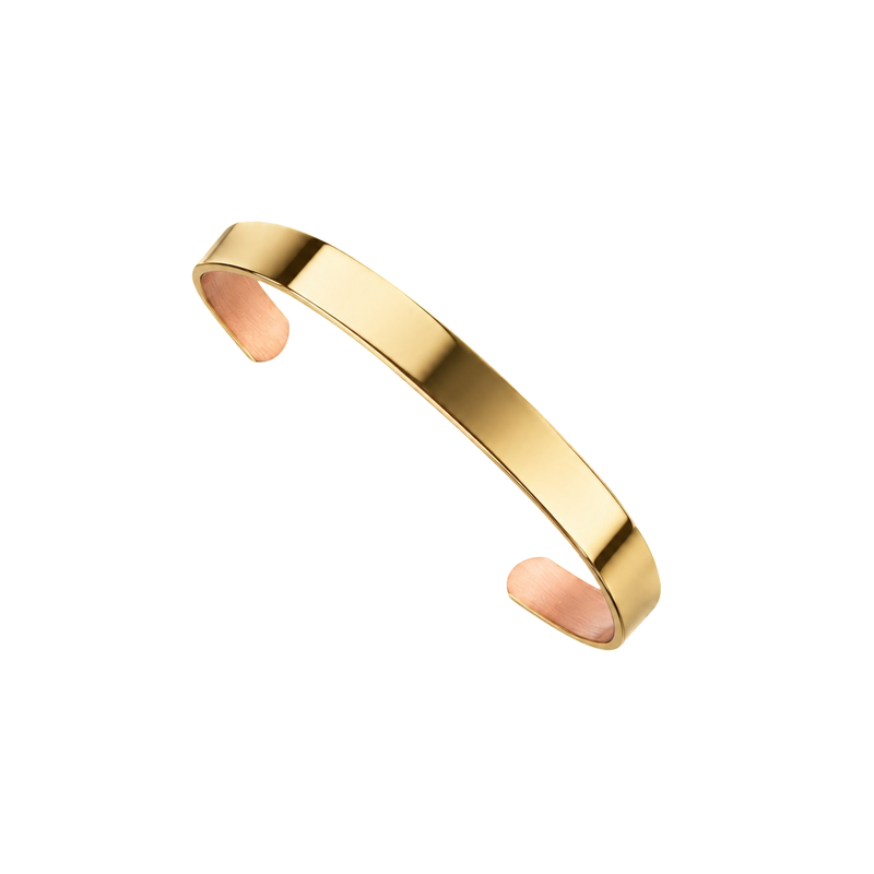 SABONA Plain Gold 7mm gold-plated copper bangle