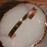 18K Gold, Copper base bangle 7mm