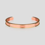 18K Gold, Copper base bangle 7mm
