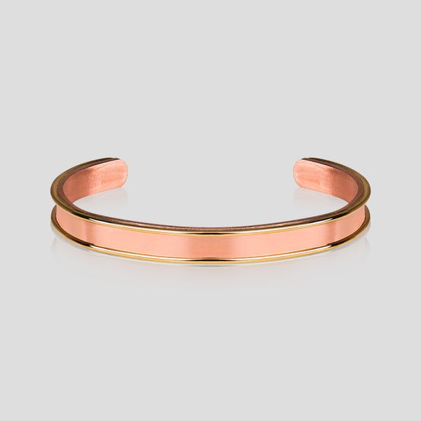 18K Gold, Copper base bangle 7mm