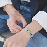 Sport Stainless/Rubber Magnetic Bracelet