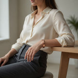 Woman wearing SABONA Olympia Copper Bracelet 9mm