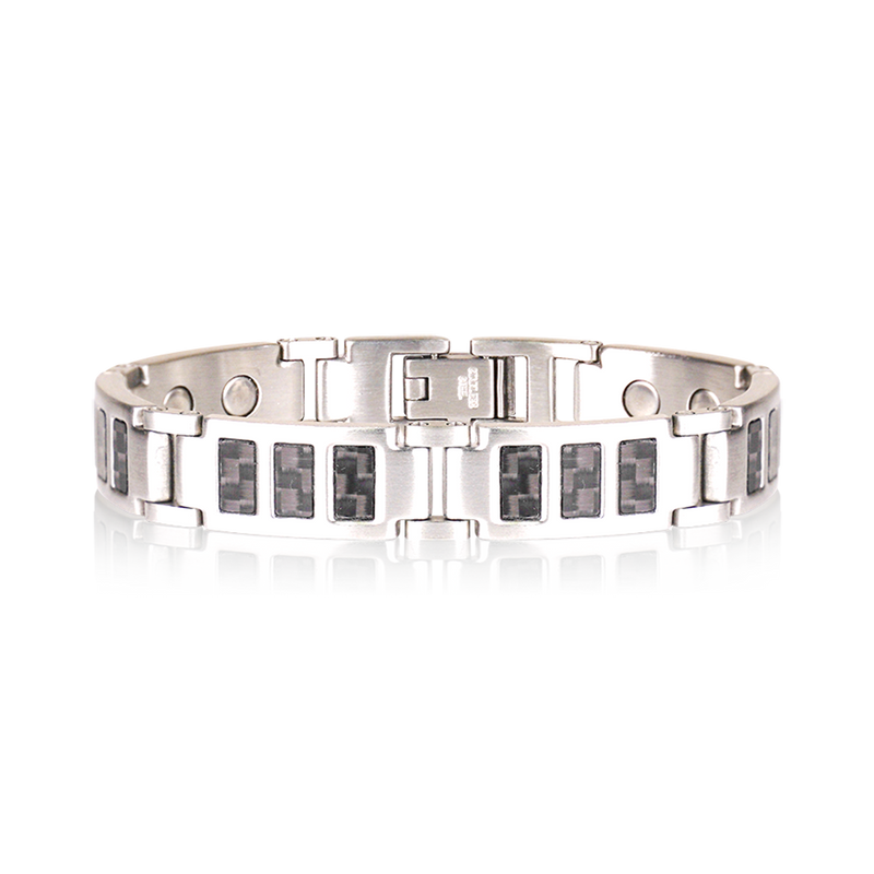 Black Carbon Fibre Stainless Bracelet