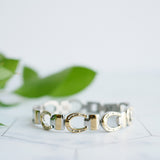 Ladies Gold Horseshoe Duet Bracelet