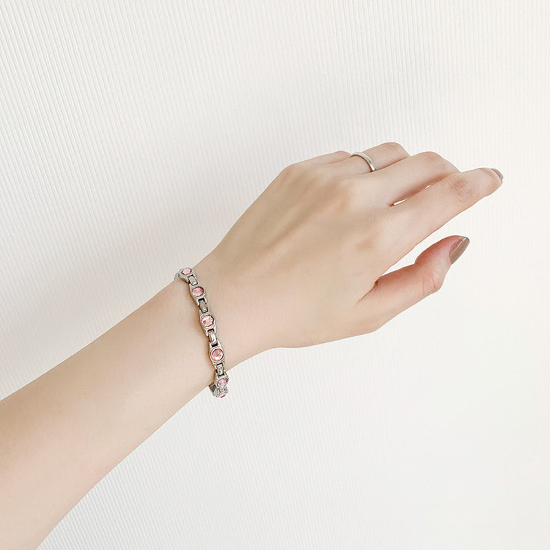 Ladies Pink Gem Bracelet