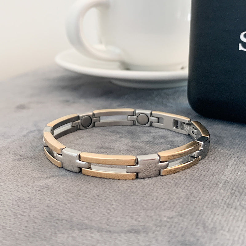 Ladies Executive Slim Bar Duet Bracelet