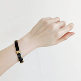 Trio Cable Black/Gold Bracelet