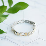 Ladies Gold Horseshoe Duet Bracelet