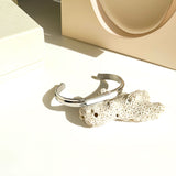 Cartier Collaboration Restoration White Gold Plated Epoxy Fashion Bangle #F-WE