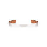 Open cuff design of SABONA Brushed Silver 7mm copper bracelet