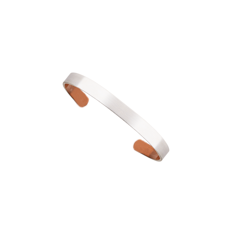 Brushed silver bracelet on sale