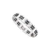 Executive Rubber Stainless Bracelet