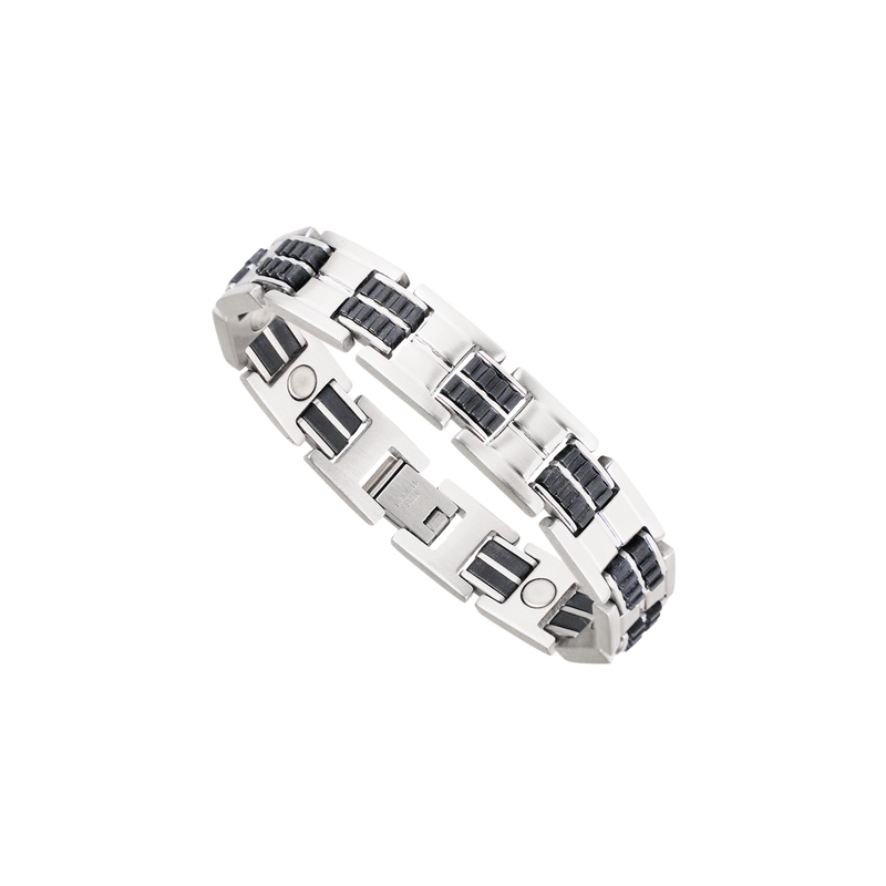 Executive Rubber Stainless Bracelet