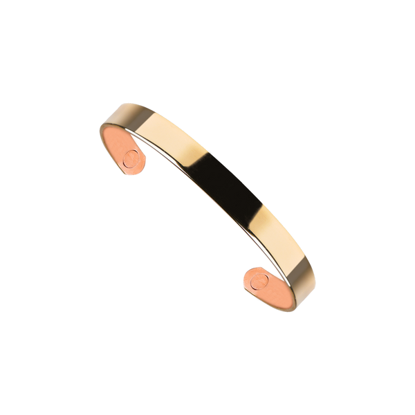 Plain Gold Copper Magnetic Bracelet 8mm