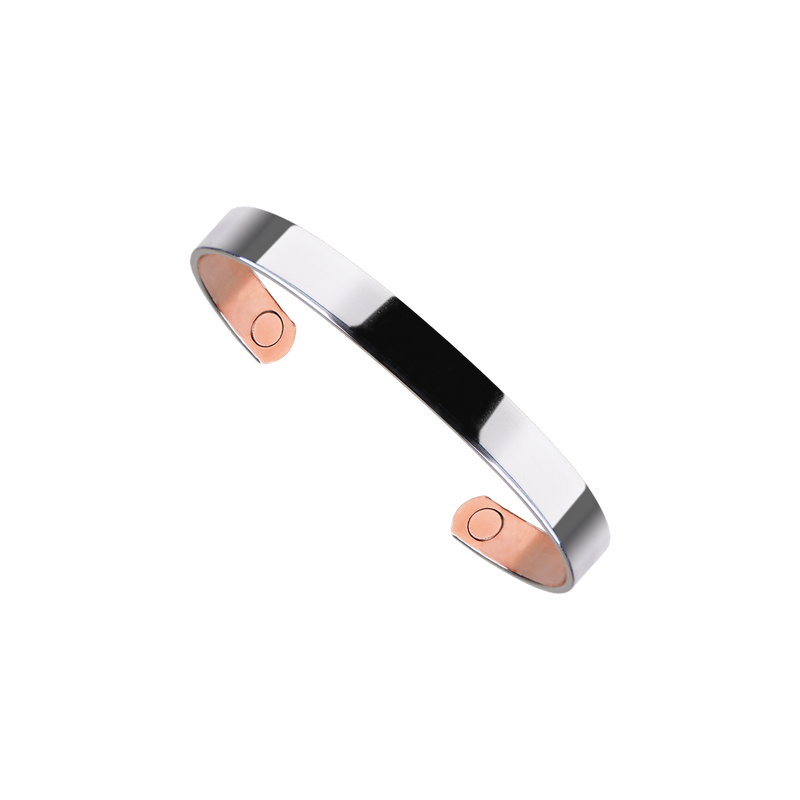 Silver Copper Magnetic Bracelet 8mm