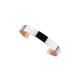 SABONA Plain Silver 9mm Copper Bracelet with polished silver-plated finish