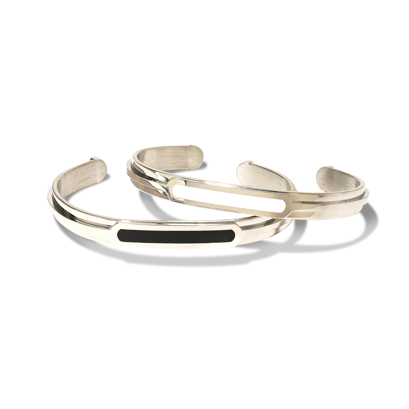 Cartier Collaboration Restoration White Gold Plated Epoxy Fashion Bangle #F-WE